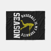 Honkbal is mijn favoriete seizoen cadeau fleece deken (Voorkant (Horizontaal))