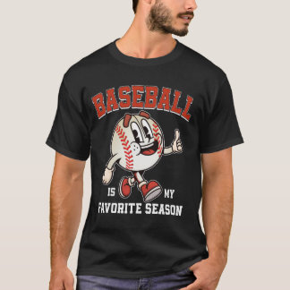 Honkbal is mijn favoriete seizoen Schattige Ball K T-shirt