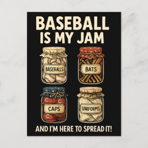 Honkbal is mijn jam - grappig sportontwerp feestdagenkaart