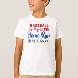 Honkbal is mijn leven speler nummer achterzijde t-shirt