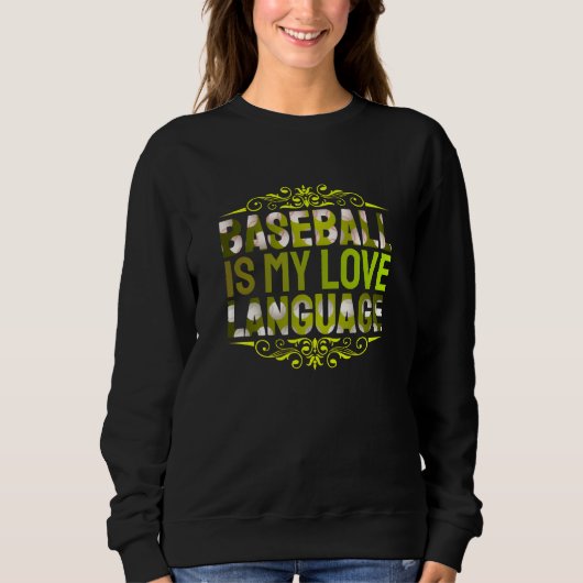 honkbal is mijn liefdestaal trui (Voorkant)