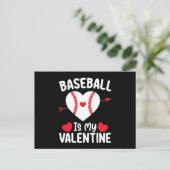Honkbal is mijn Valentijnsdag sport Briefkaart (Staand voorkant)