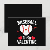 Honkbal is mijn Valentijnsdag sport Briefkaart (Voorkant / Achterkant)