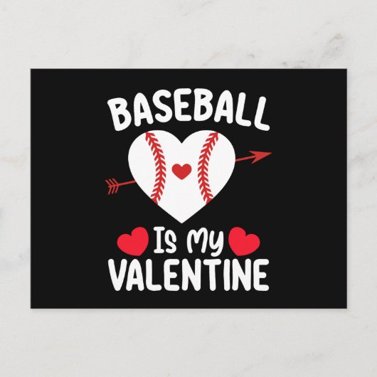 Honkbal is mijn Valentijnsdag sport Briefkaart (Voorkant)