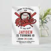 Honkbal Jersey Rookie van het Jaar Verjaardagsfees Kaart (Staand voorkant)