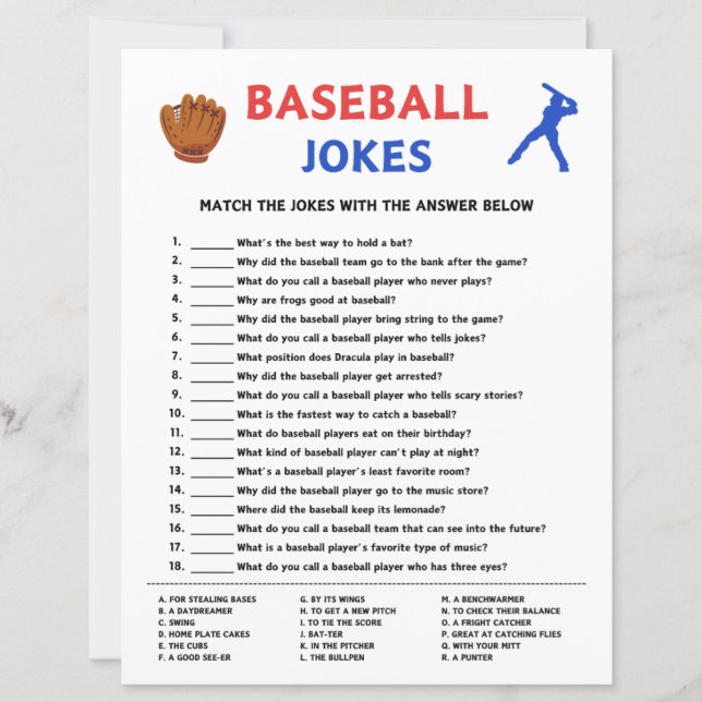 Honkbal Jokes Game (Voorkant)