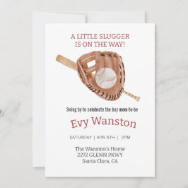 Honkbal jongen baby shower uitnodiging