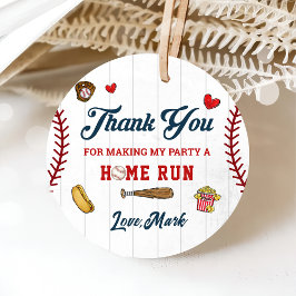 Honkbal Jongen Dank u Verjaardag Dank u Bedankjes Labels