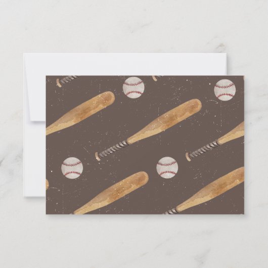 Honkbal Jongen Verjaardag Foto Dank u Kaart (Achterkant)