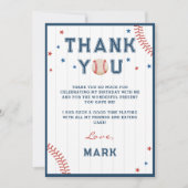 Honkbal Jongens Verjaardag Dank je kaart (Voorkant)