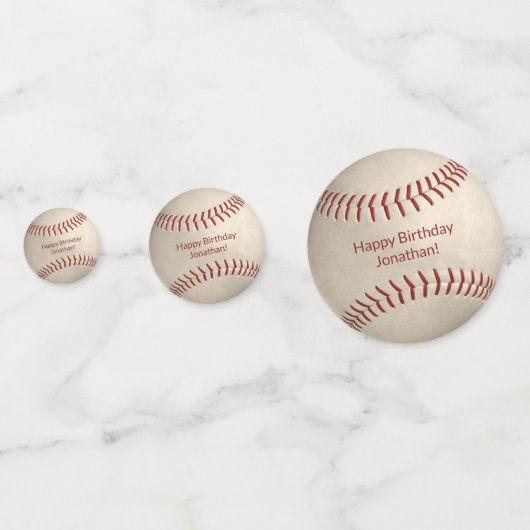 honkbal jongens verjaarfeest confetti (Voorkanten)