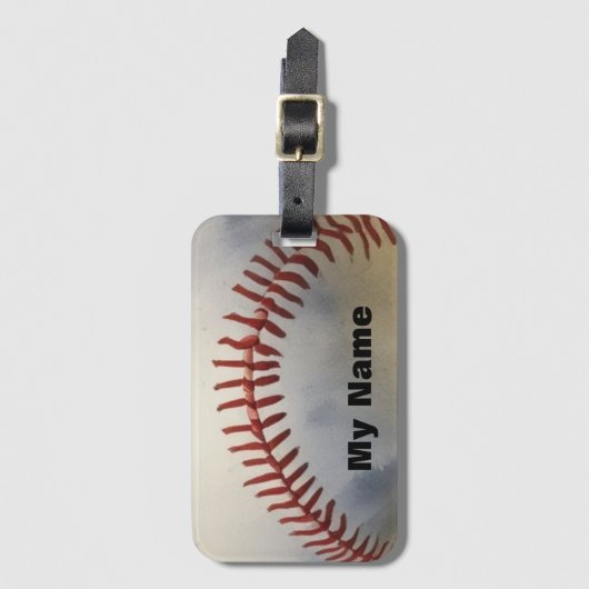 Honkbal Jouw naam Bagagelabel (Voorkant (verticaal))