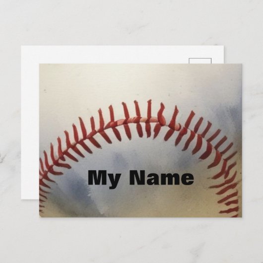 Honkbal Jouw naam Briefkaart (Voorkant / Achterkant)