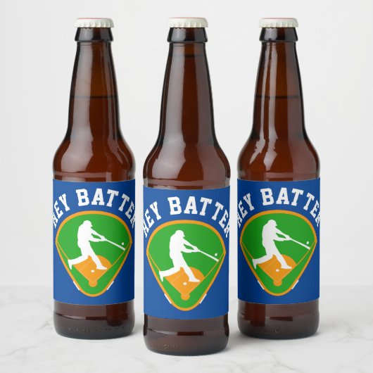 Honkbal Jouw tekst Bier Etiket (Flessen)