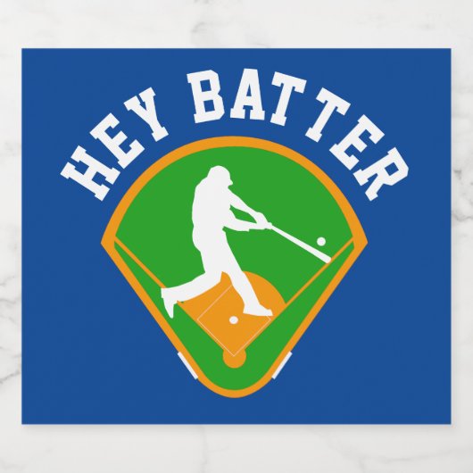 Honkbal Jouw tekst Bier Etiket (Enkel label)