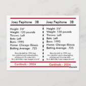 honkbal Kaart (Achterkant)