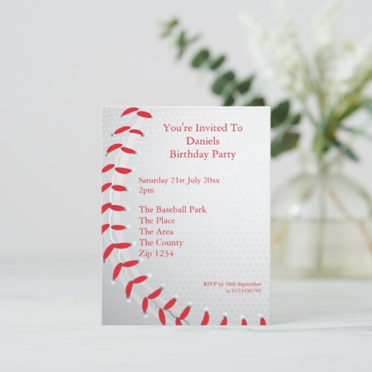 Honkbal Kaart (Staand voorkant)