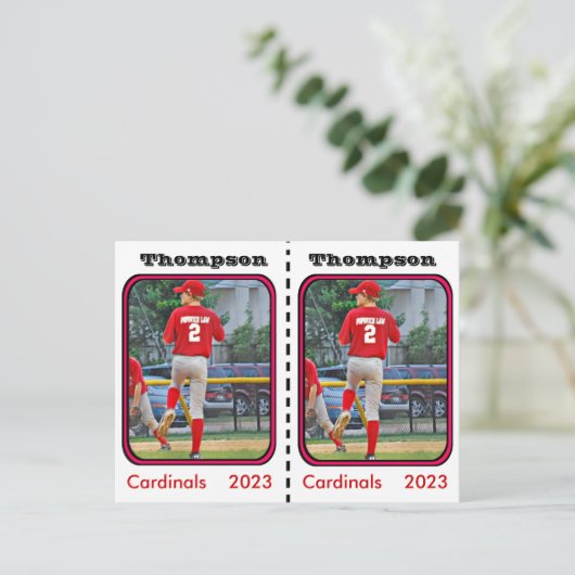  honkbal Kaart (Staand voorkant)