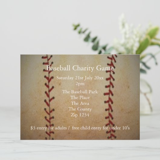 Honkbal Kaart (Staand voorkant)