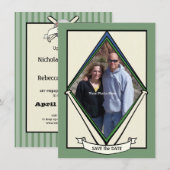 Honkbal Kaart Save the Date (Voorkant / Achterkant)