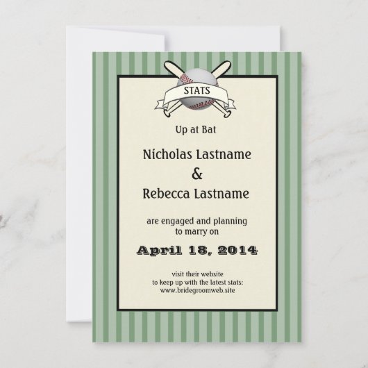 Honkbal Kaart Save the Date (Achterkant)