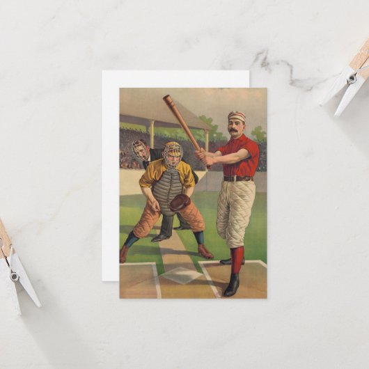  honkbal, Kaart van de Sportpartij (Voorkant / Achterkant in situ)