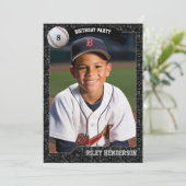 Honkbal Kaarten Verjaardagsfeestuitnodiging (Staand voorkant)