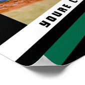 Honkbal Keepsakes in Lively Green Black Custom Poster (Hoek)