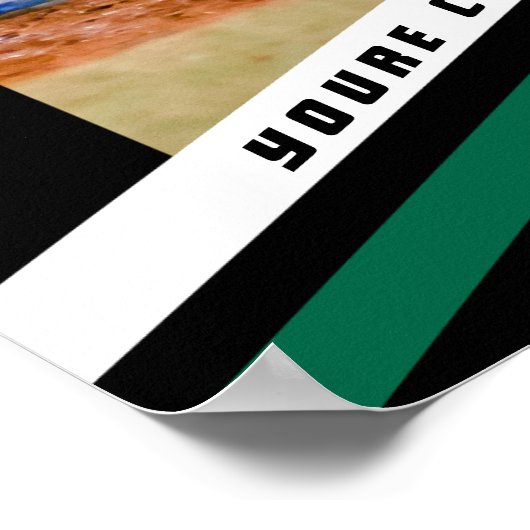 Honkbal Keepsakes in Lively Green Black Custom Poster (Hoek)