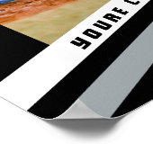 Honkbal Keepsakes in Lively Silver Black Custom Poster (Hoek)