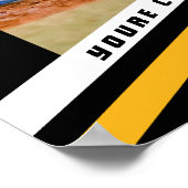 Honkbal Keepsakes in Lively Yellow Black Custom Poster (Hoek)