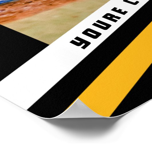 Honkbal Keepsakes in Lively Yellow Black Custom Poster (Hoek)