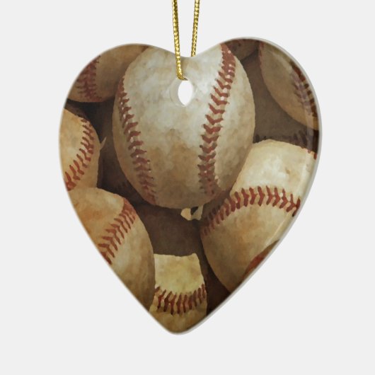 Honkbal Keramisch Ornament (Links)