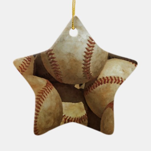 Honkbal Keramisch Ornament (Voorkant)