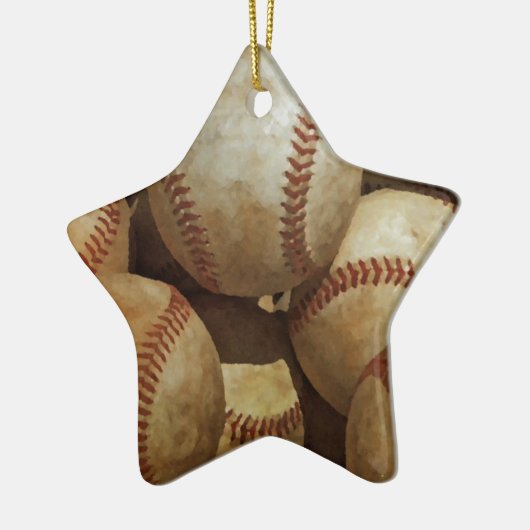 Honkbal Keramisch Ornament (Links)