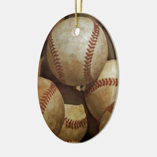 Honkbal Keramisch Ornament (Links)