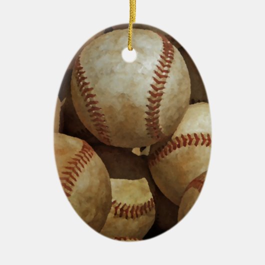 Honkbal Keramisch Ornament (Voorkant)