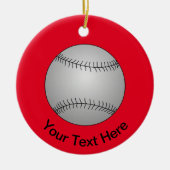 Honkbal Keramisch Ornament (Voorkant)