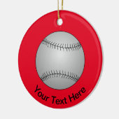 Honkbal Keramisch Ornament (Links)