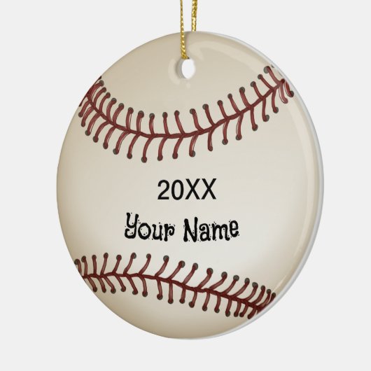Honkbal Keramisch Ornament (Links)
