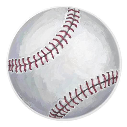 Honkbal Keramische Knop (Voorkant)