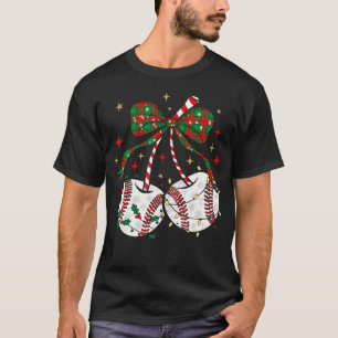 Honkbal Kersen Coquette Strikers Kerst Kersen  T-shirt