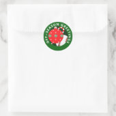 Honkbal Kerst Geschenkstickers Ronde Sticker (Tas)