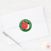 Honkbal Kerst Geschenkstickers Ronde Sticker (Envelop)