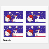 Honkbal Kerst Gift Label Stickers (Vel)