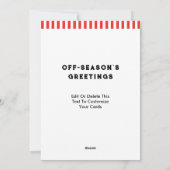 Honkbal Kerst Kaarten (Achterkant)