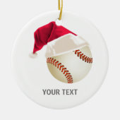 honkbal kerst keramisch ornament (Voorkant)