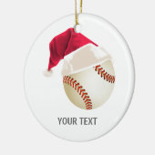 honkbal kerst keramisch ornament (Links)