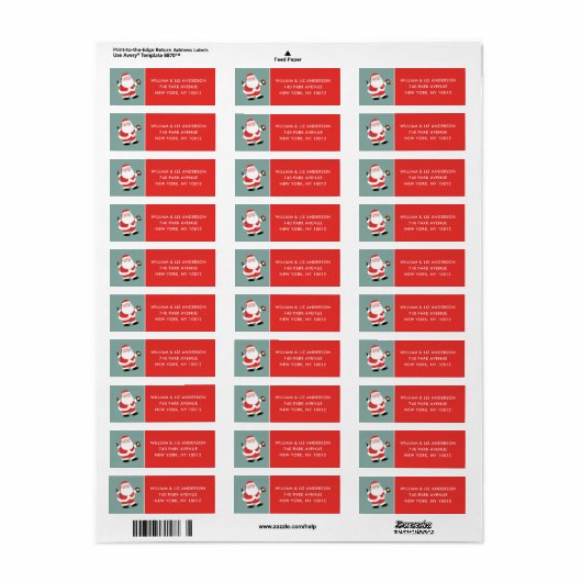 Honkbal Kerst Label (Full Sheet)