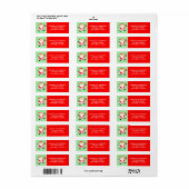 Honkbal Kerst Label (Full Sheet)